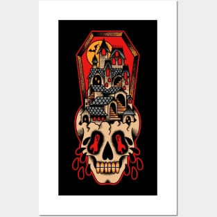 Haunted house Posters and Art